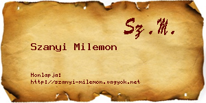 Szanyi Milemon névjegykártya